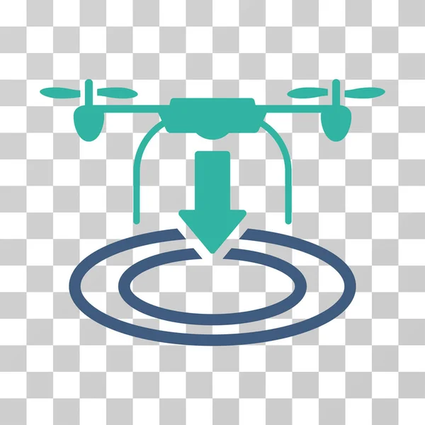 Drone lądowania wektor ikona — Wektor stockowy