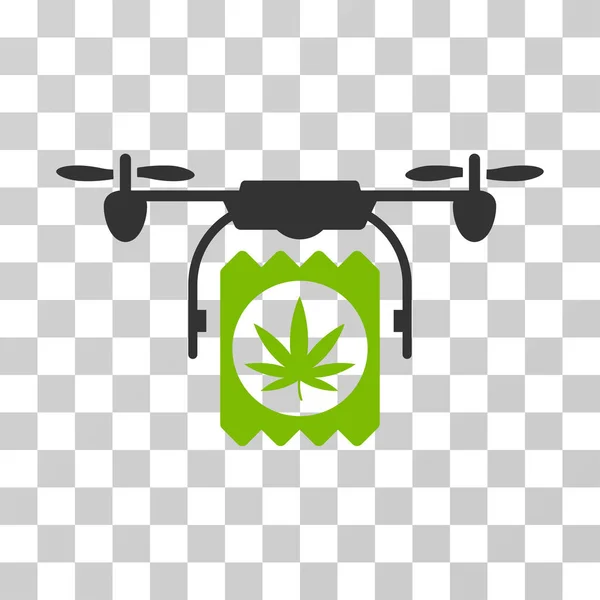 Drone Cannabis leverans vektor symbol — Stock vektor