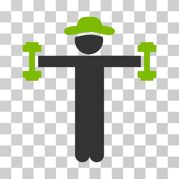 Beyefendi Fitness vektör simgesi — Stok Vektör