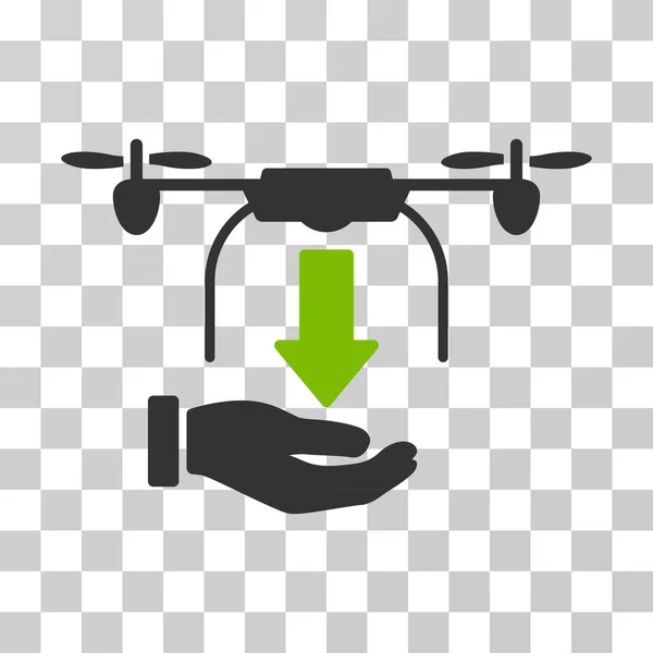 Drohnen-Vektor-Symbol entladen — Stockvektor