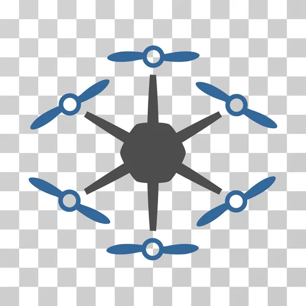 Icône vectorielle hexacopter — Image vectorielle