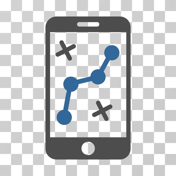 Route Smartphone Vektorsymbol — Stockvektor