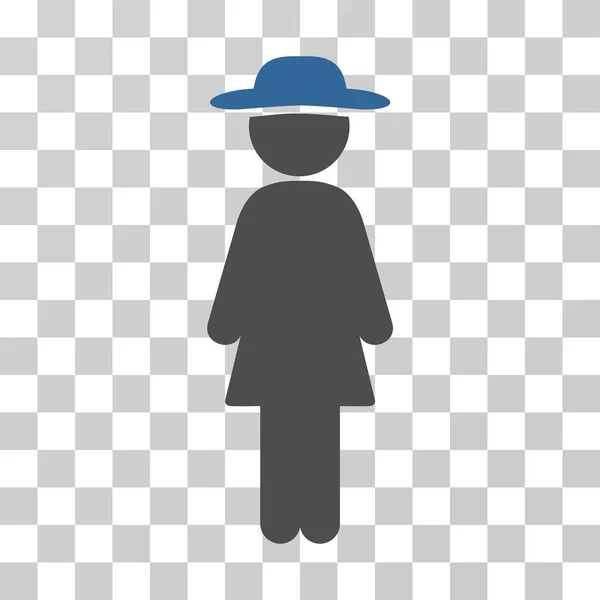 Icona vettoriale Lady in piedi — Vettoriale Stock