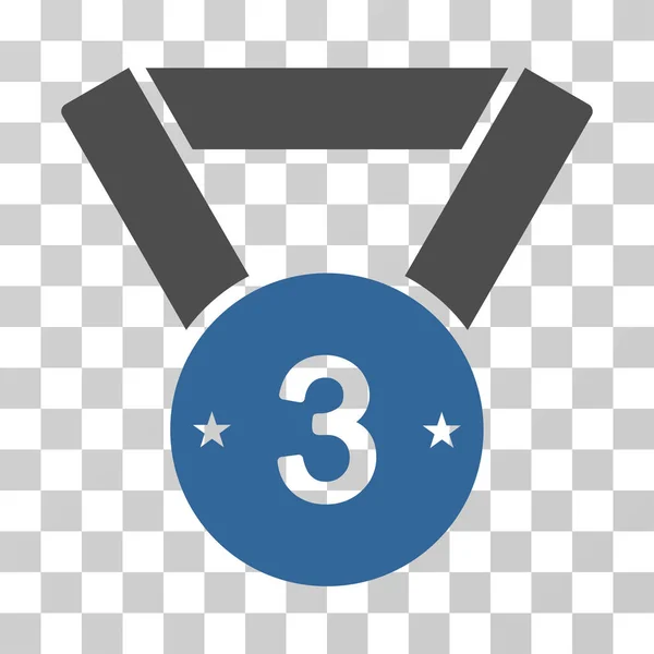 Tredje medalj vektor symbol — Stock vektor