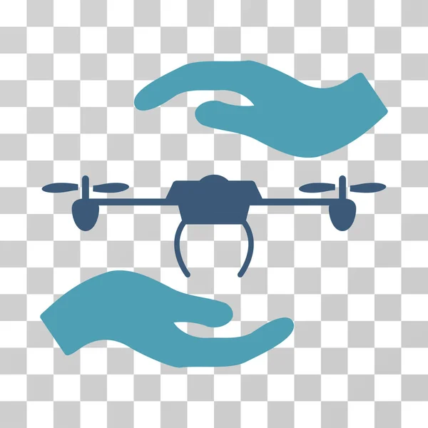 Airdrone Care Hands Vector Icon — Stockvector