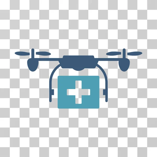 Icône vectorielle de drone d'ambulance — Image vectorielle