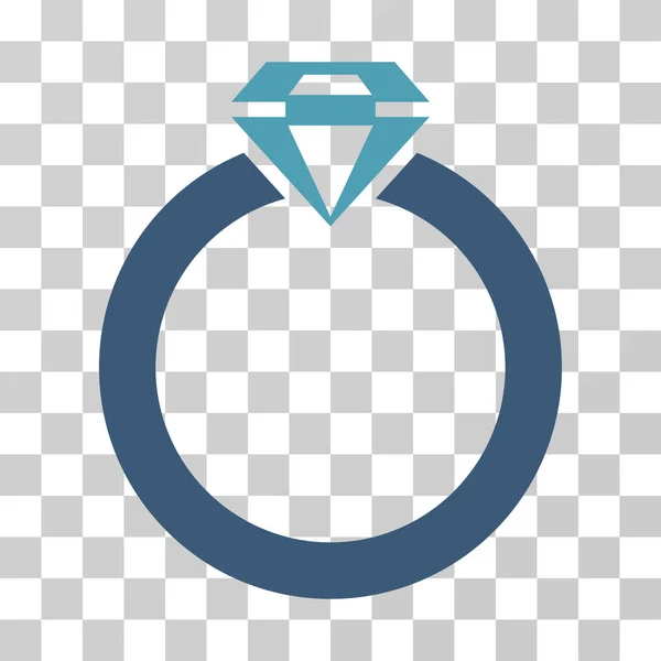 Diamantring-Vektorsymbol — Stockvektor