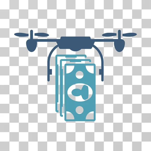 Drone Banknotes Payment Vector Icon — Stock Vector