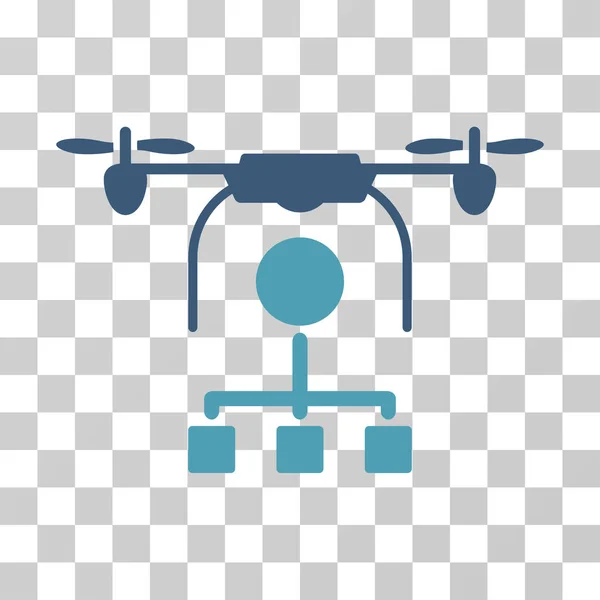 Ícone do vetor de distribuição de drones — Vetor de Stock