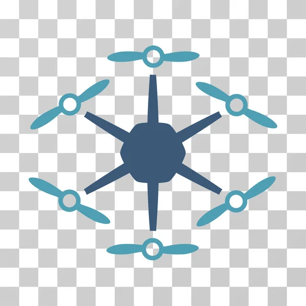 Icône vectorielle hexacopter — Image vectorielle