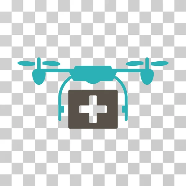Ícone do vetor do drone da ambulância — Vetor de Stock