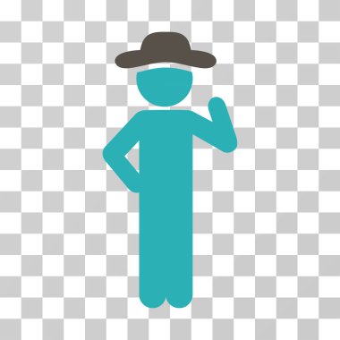 Beyefendi teklif vektör simgesi