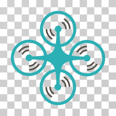 Quadcopter vida döndürme vektör simgesi