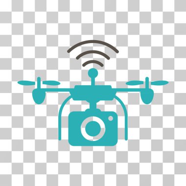 Radyo kamera dron vektör simgesi