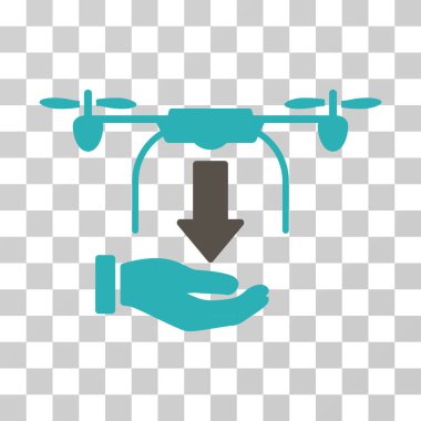 Drone el vektör simgesi kaldırma