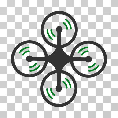 Quadcopter vida döndürme vektör simgesi