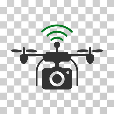 Radyo kamera dron vektör simgesi