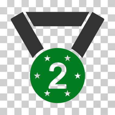İkinci madalya vektör simgesi