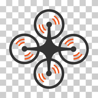 Quadcopter vida döndürme vektör simgesi