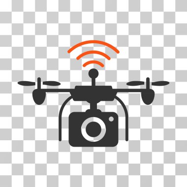 Radyo kamera dron vektör simgesi