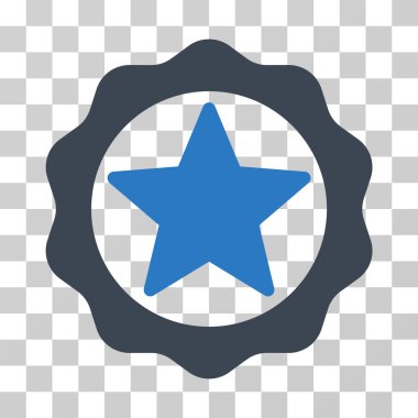 Ödülü yıldız mühür vektör simgesi