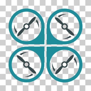 Quadcopter vida döndürme vektör simgesi