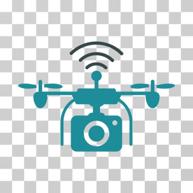 Radyo kamera dron vektör simgesi