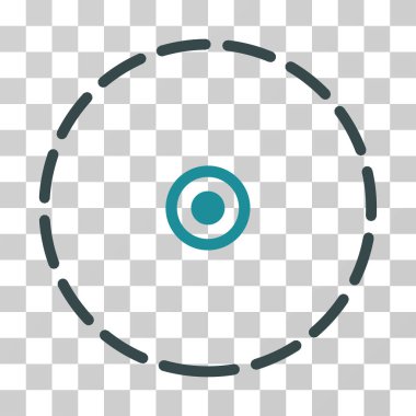 Yuvarlak alan vektör simgesi