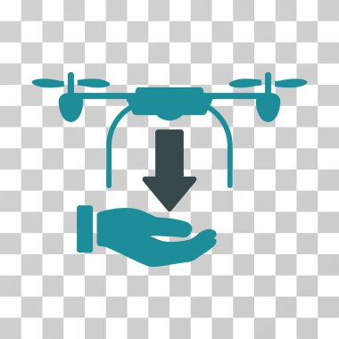 Drone el vektör simgesi kaldırma