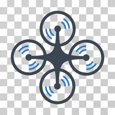 Quadcopter vida döndürme vektör simgesi