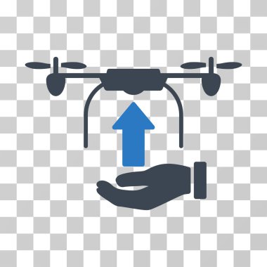 Drone el vektör simgesi göndermek