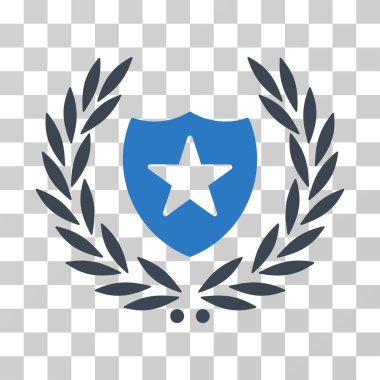 Kalkan defne çelengi vektör simgesi