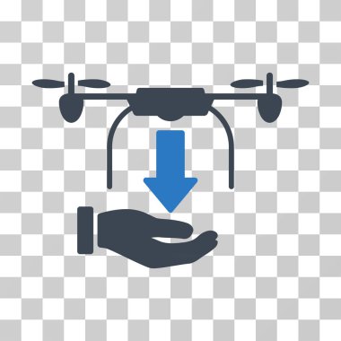 Drone el vektör simgesi kaldırma