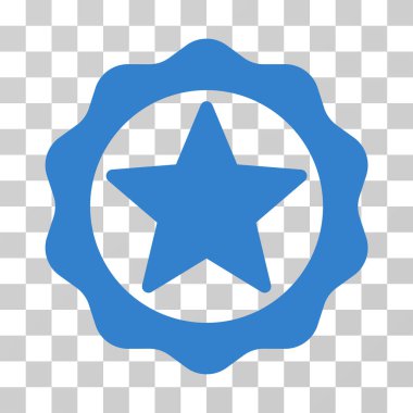 Ödülü yıldız mühür vektör simgesi