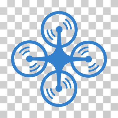 Quadcopter vida döndürme vektör simgesi