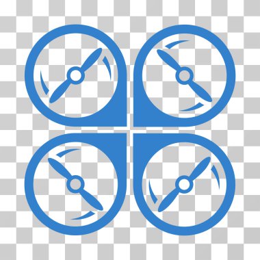 Quadcopter vida döndürme vektör simgesi