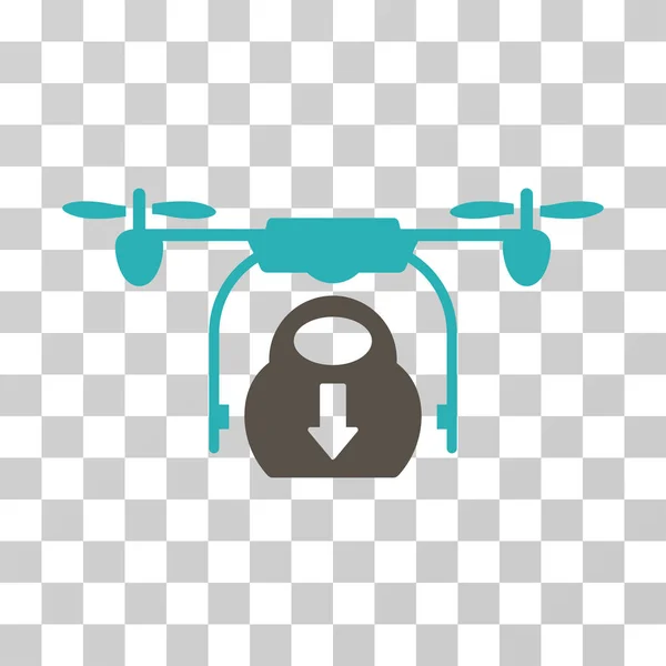 Drone Drop Cargo Vector Icon — Stock Vector