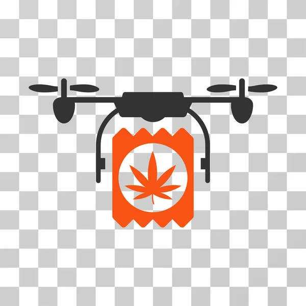 Drone Cannabis levering Vector Icon — Stockvector