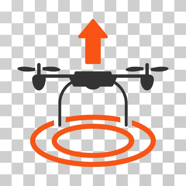 Avviare drone vettoriale icona — Vettoriale Stock