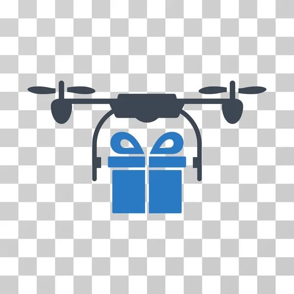 Drohne Geschenk Lieferung Vektor Symbol — Stockvektor
