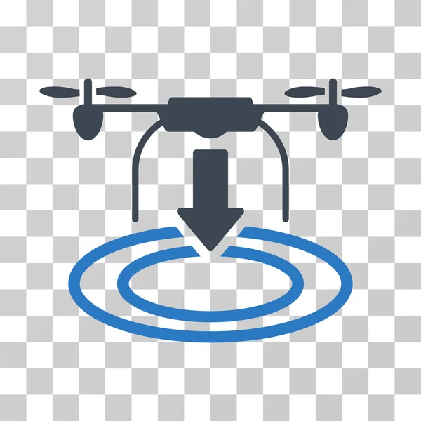 Drone Landing Vector Icon — Stock Vector