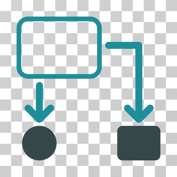 Schéma d'organigramme Icône vectorielle — Image vectorielle