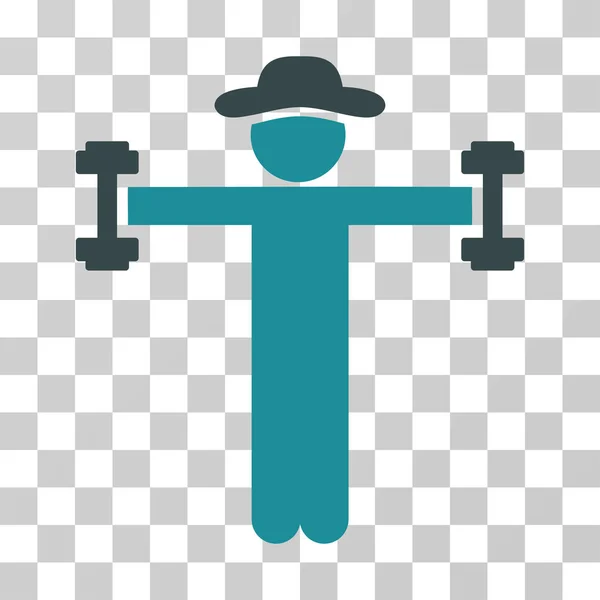 Caballero Fitness Vector icono — Archivo Imágenes Vectoriales