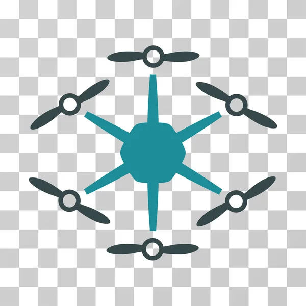 Icône vectorielle hexacopter — Image vectorielle