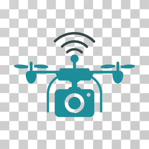 Rádio fotoaparát Drone vektorové ikony — Stockový vektor