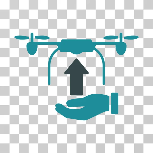 Invia icona vettoriale a mano drone — Vettoriale Stock