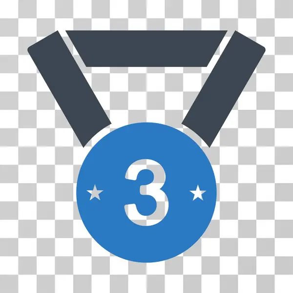 Third Medal Vector Icon — Stock Vector