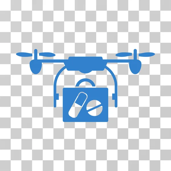 Icône vectorielle de livraison de pharmacie Airdrone — Image vectorielle