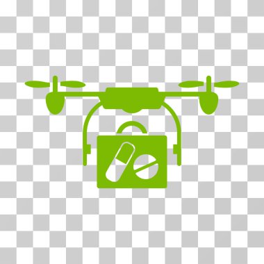 Airdrone eczane teslimat vektör simgesi