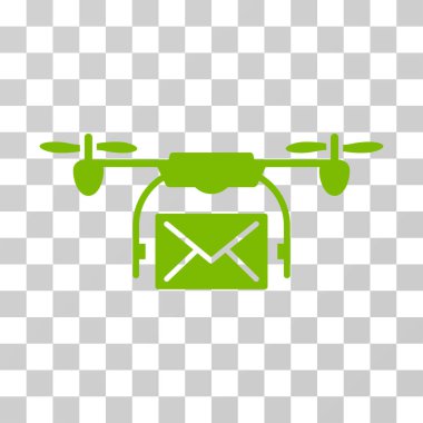 Posta teslim dron vektör simgesi